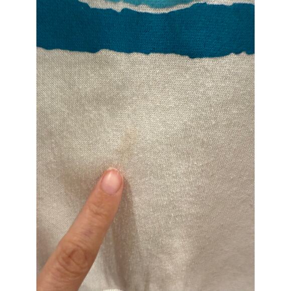 Monterrey 1988 Vintage White & Blue Pullover Sweater XL Made in USA - Picture 7 of 8